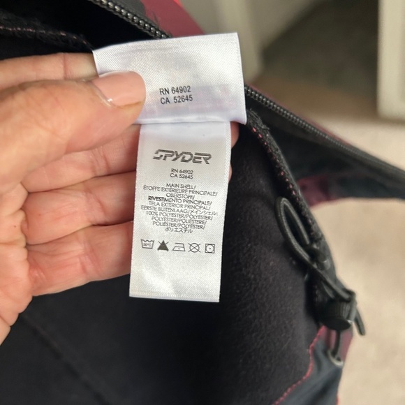 Spyder Shell red and black plaid CANADA, Alpine Canada Jacket - Picture 8 of 11